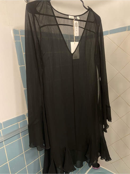 Aritzia Dresses & Skirts - Aritzia Black Long Sleeve Sheer Dress